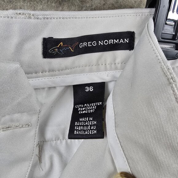 Mens Chino Shorts Light Gray Size Unknown Flat Front Mid-Rise Cotton Blend - Picture 5 of 8